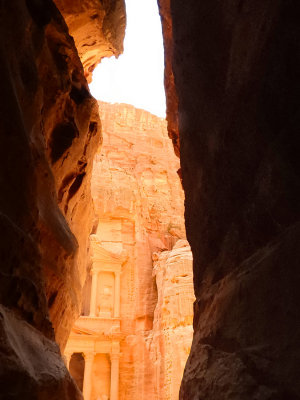 Almost through the Siq (gateway) to the Treasury