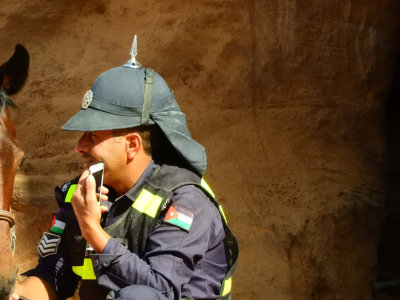 Local policeman talking to his horse 3 Nov, 17