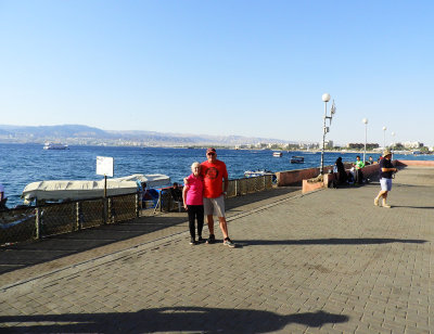 Dave and I in Aqaba on the Red Sea 4 Nov, 17