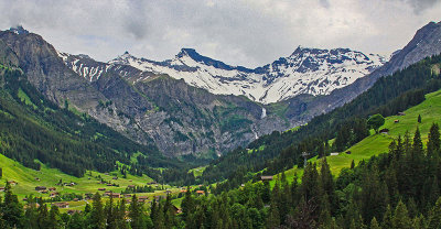 ENGSTLIGENALP--OUR HOTEL VIEW