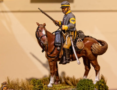 Civil War soldier on horseback
