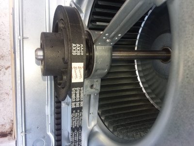 AC Fan Belt Replacement Close Up