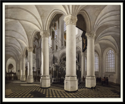Ambulatory of the Nieuwe Kerk in Delft, with the Tomb of William the Silent, 1651
