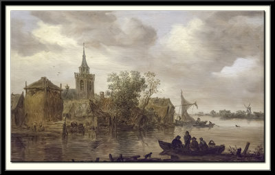 River View with Church and Farmhouse,1653