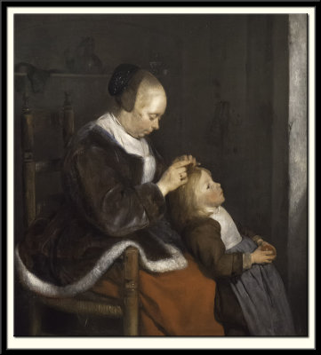 Mother Combing Her Child's Hair, ('Hunting for Lice'), 1652-53