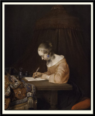 Woman Writing a Letter, 1655
