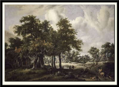 Wooded Landscape with Cottages, 1665