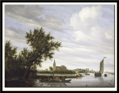 River View with Church and Ferry, 1649