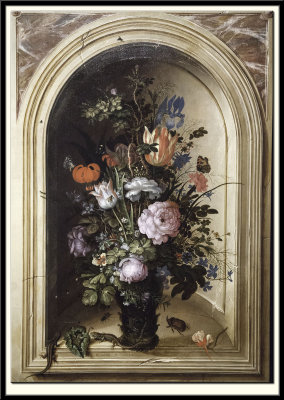 Vase of Flowers in a Stone Niche, 1615