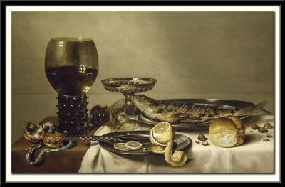 Still Life with Roemer and Timepiece, 1629