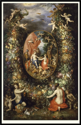 Garland of Fruit surrounding a Depiction of Cybele,1620-22