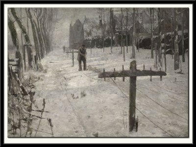 Rope-Makers on the Ramparts or Snow-Covered Nieuwpoort, 1895