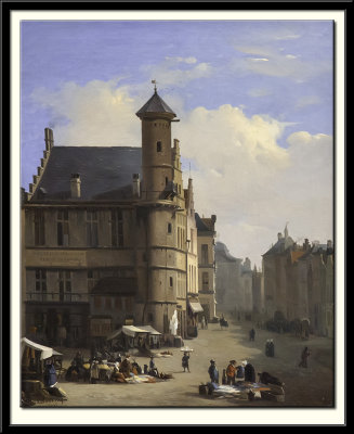 The 'Toreken' on the Vriidagmarkt in Ghent, 1845