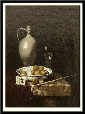 Still Life with a Pipe, Nuts, a Pitcher and a Tobacco Pouch, 1670