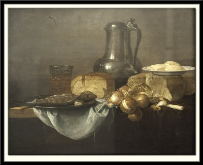 Still Life with Fish, Bread and Onions, 1653