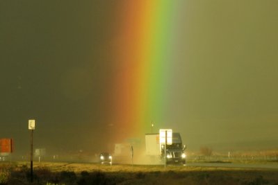 Busting through the rainbow.