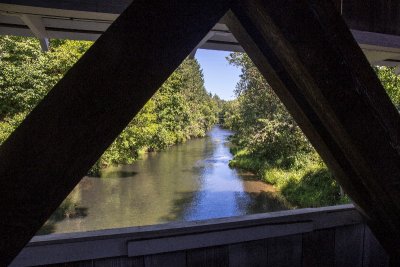 Fall creek as seen from the Unity Covered Bridge.