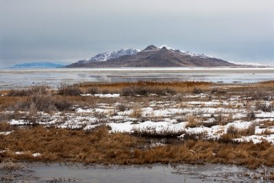 Antelope Island and the Great Salt Lake.