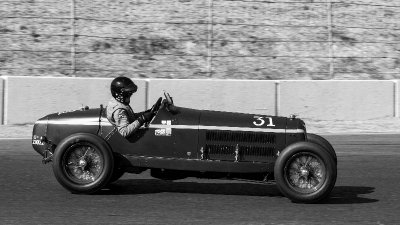Peter Giddings and the 1931 Alfa Grand Prix car.