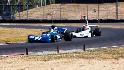 #3 John De Lane  1971 Tyrrell 002.  #82.Ethan Shippert 1974 Brabham BT 44.