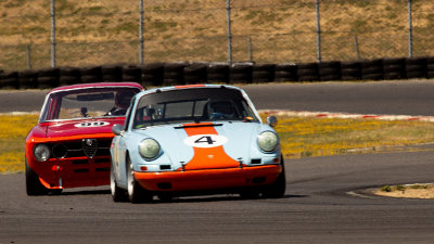 Porsche 911 and an Alfa.