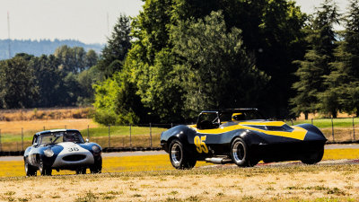 Corvette and a Jaguar