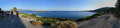 Walking to the village for ice cream