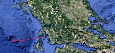 Kastos island in google earth