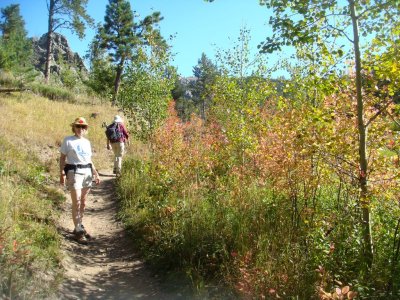 The fall colors were in evidence but the temperatures were in the 90s
