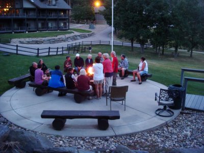 Fire Circle at our Lodge