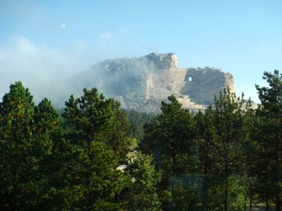 First view if Crazy Horse Memorial