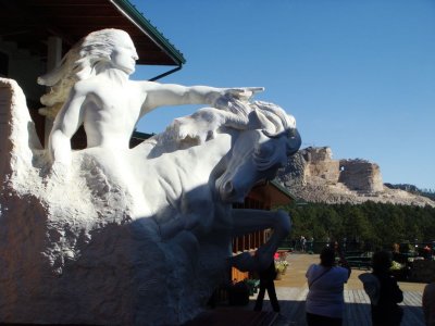 Model in front and Memorial in the background. This is something that will not be finished in my lifetime.
