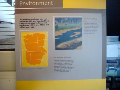 The Morrison Formation contains an abundance of Dinosaur bones. It is much younger than the formations in the Badlands