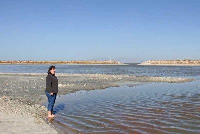 Anne ventures into the Great Salt Lake