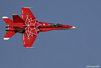 Topside Pass: CF-188 (F/A-18) Hornet: 2017 Demonstration Team Colours Commemorating Canada's 150th Anniversary