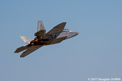 Afterburner Climb after Touch and Go: USAF Lockheed F-22 Raptor