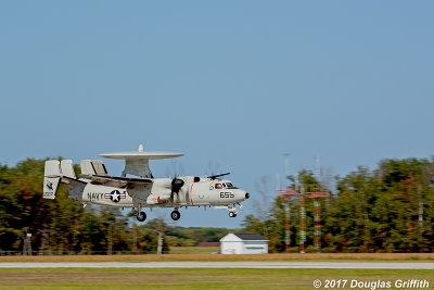 U.S. Navy Grumman E-2C Hawkeye 2000 Arriving Runway 15; CYXU