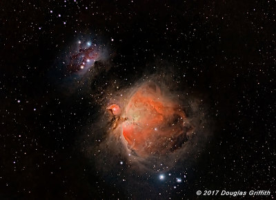 Great Nebula in Orion (M42) and Running Man Nebula (NGC 1973, NGC 1975, and NGC 1977)