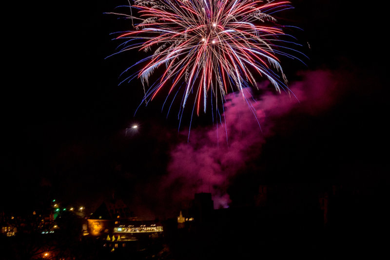 Fireworks over the Castle Rheinfels