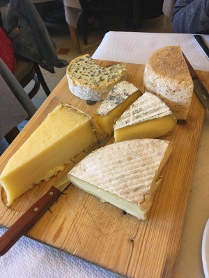 Cheese plate at La Route d'Argent, Nasbinals