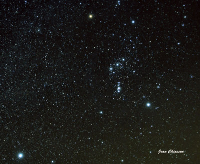 Constellation D`orion et L`toile Sirius a Gauche