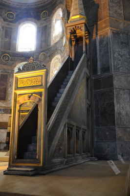 The Menbar inside the Aya Sophia Mosque