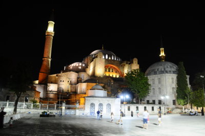 Aya Sophia Mosque by night
