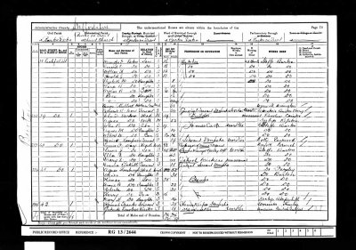 1901 census (Agnes Varlow (Brown- nee Rose)