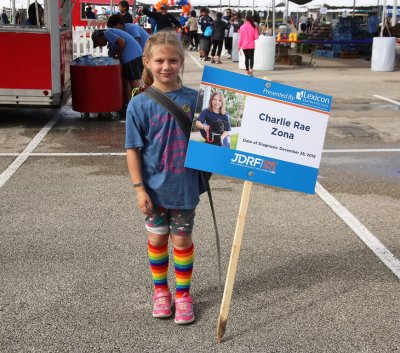 Charlie Rae Zona yesterday at the JDRF one walk.