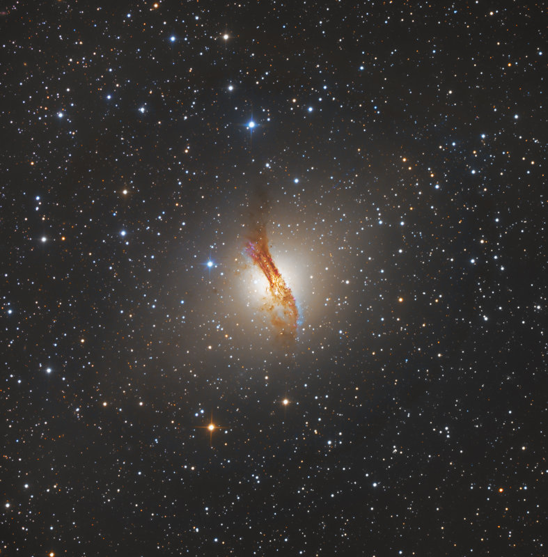 Southern Galaxy Centaurus A  2 galaxies colliding