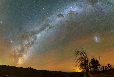 Autumn Milky Way rising 6 panel mosaic