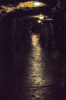 Walk from the train to the caverns