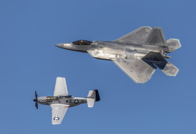 F22 Raptor and P51 Mustang