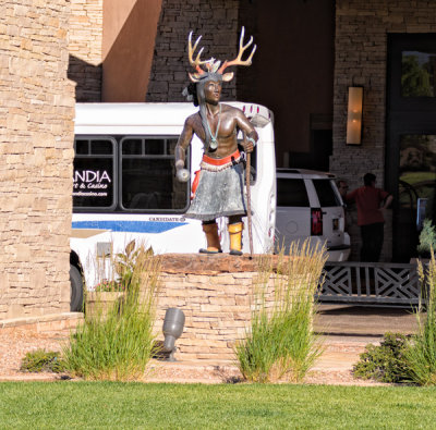 Statue of a Sandia Pueblo Brave